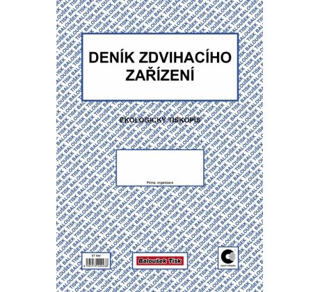 Deník zdvihacího zařízení